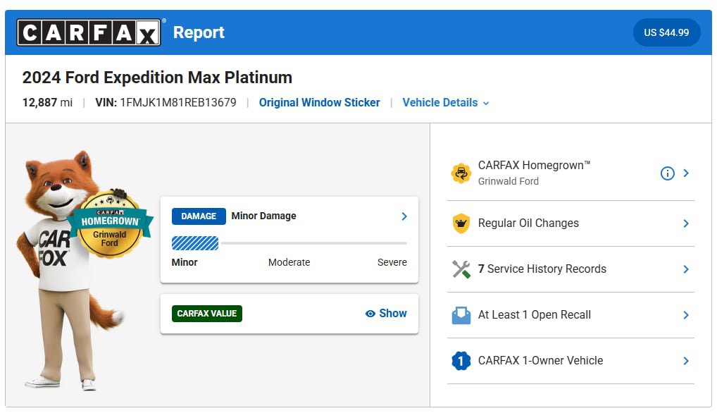 Certified 2024 Ford Expedition Max Platinum AWD/4WD image 2