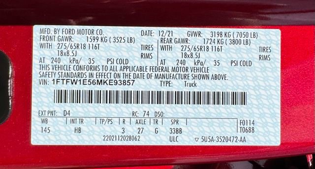 Certified 2021 Ford F150 Lariat AWD/4WD image 24