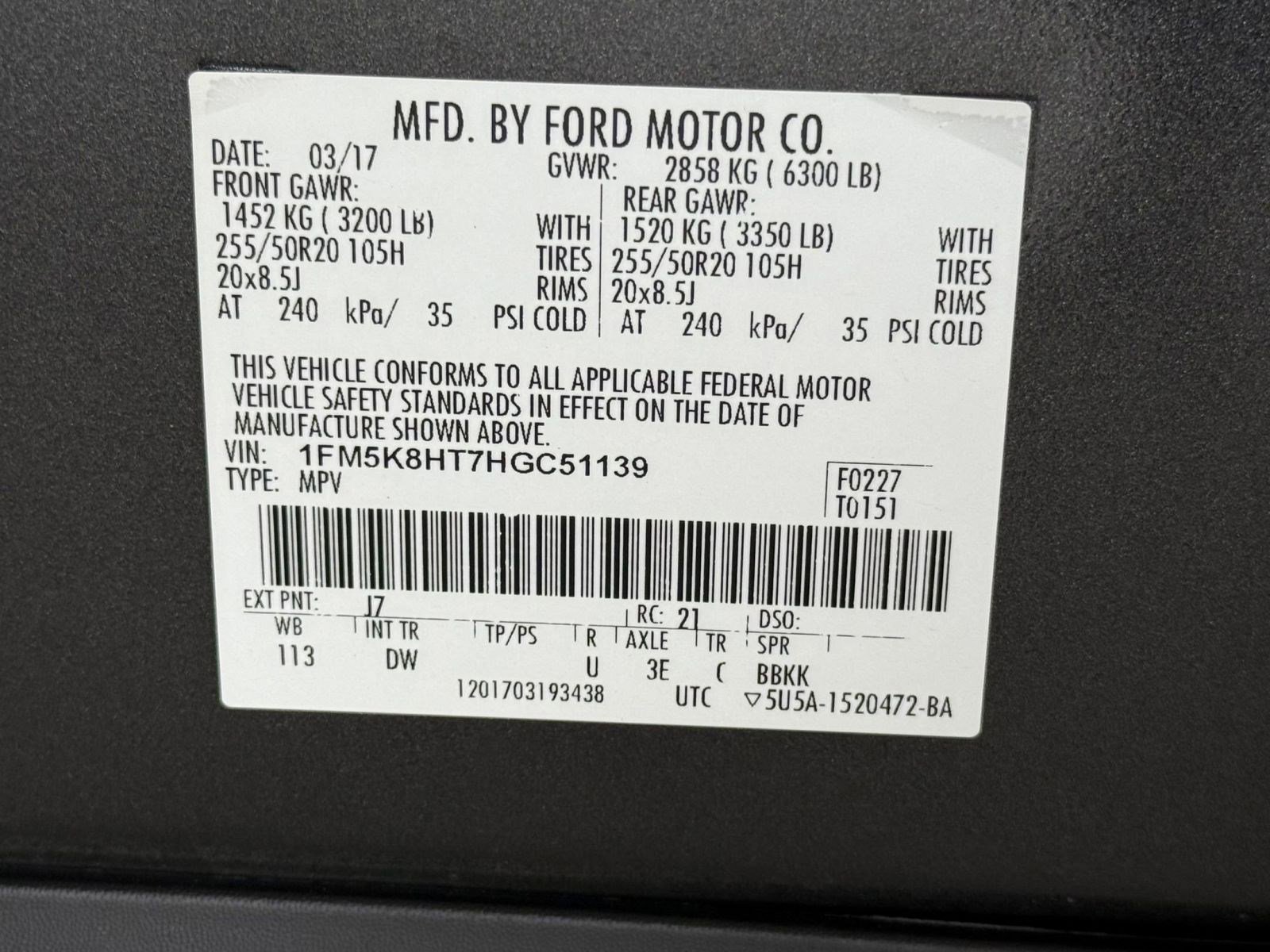 Certified 2017 Ford Explorer Platinum AWD/4WD image 24