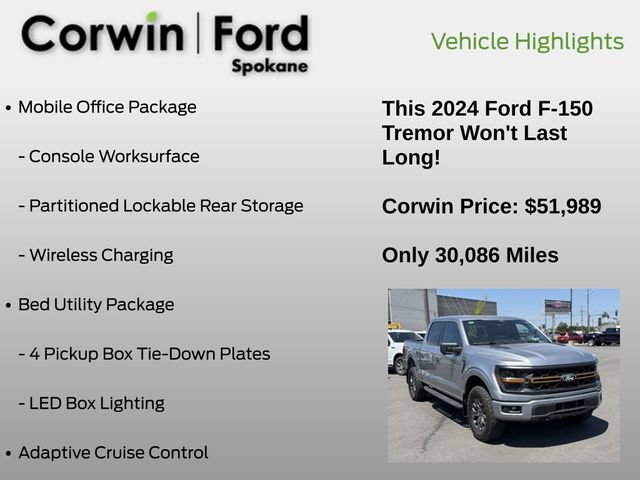 Certified 2024 Ford F150 Tremor w/ Mobile Office Package AWD/4WD image 6