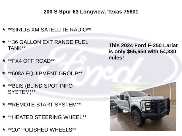 Certified 2024 Ford F250 Lariat w/ Lariat Ultimate Package AWD/4WD image 30