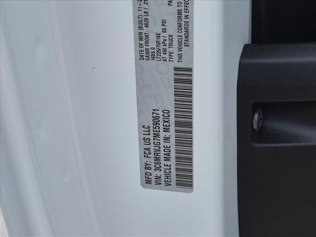 Used 2021 RAM ProMaster 3500 w/ RV Ready Prep Package FWD image 21