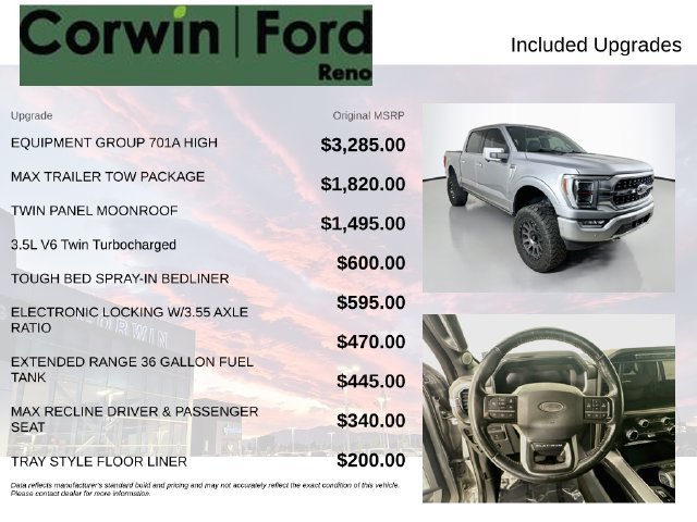 Certified 2021 Ford F150 Platinum w/ Equipment Group 701A High AWD/4WD image 3