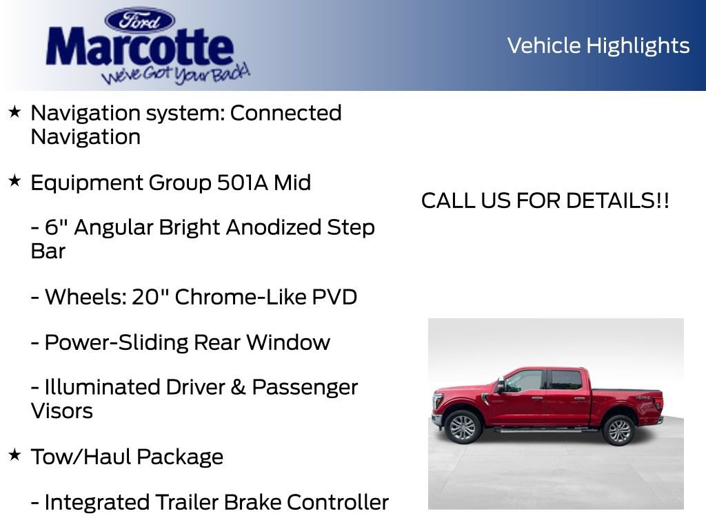Certified 2025 Ford F150 Lariat w/ Equipment Group 501A Mid AWD/4WD image 12