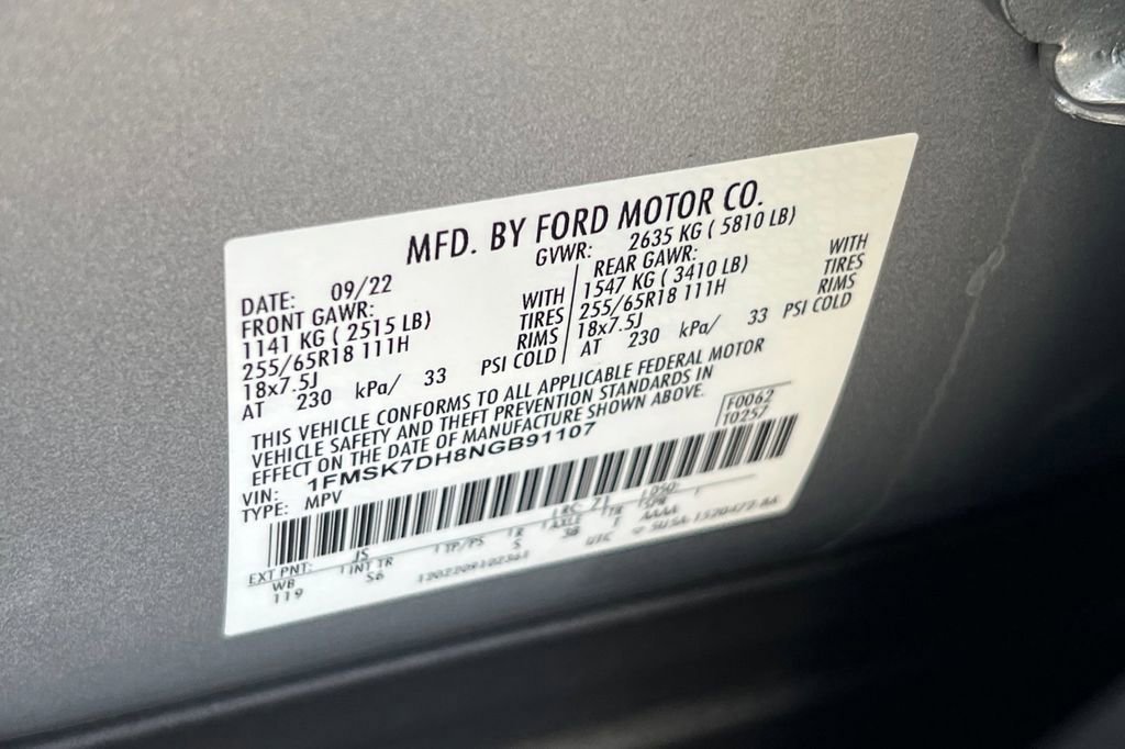 Certified 2022 Ford Explorer XLT w/ Equipment Group 202A image 32