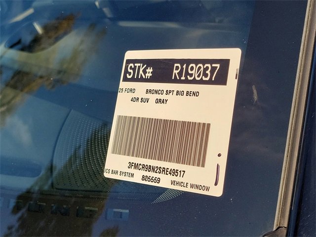 Certified 2025 Ford Bronco Sport Big Bend w/ Convenience Package image 28