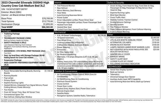 Used 2023 Chevrolet Silverado 3500 High Country image 2