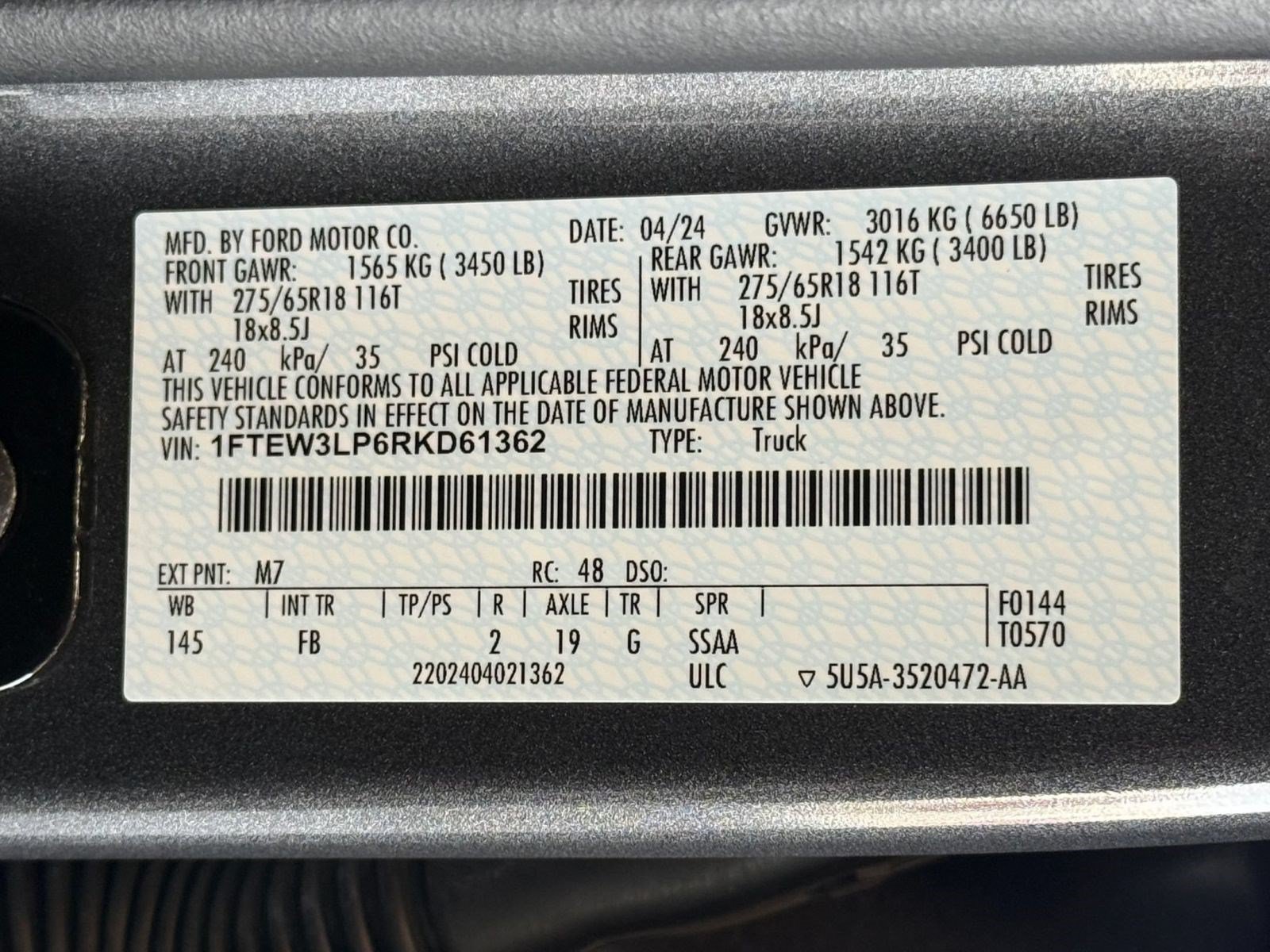 Certified 2024 Ford F150 XLT w/ Equipment Group 302A MID AWD/4WD image 30