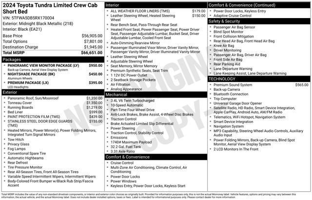 Used 2024 Toyota Tundra Limited AWD/4WD image 37
