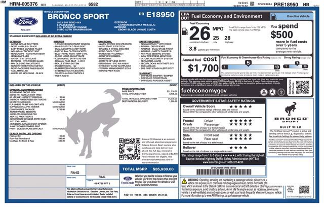 Certified 2023 Ford Bronco Sport Big Bend w/ Convenience Package image 37