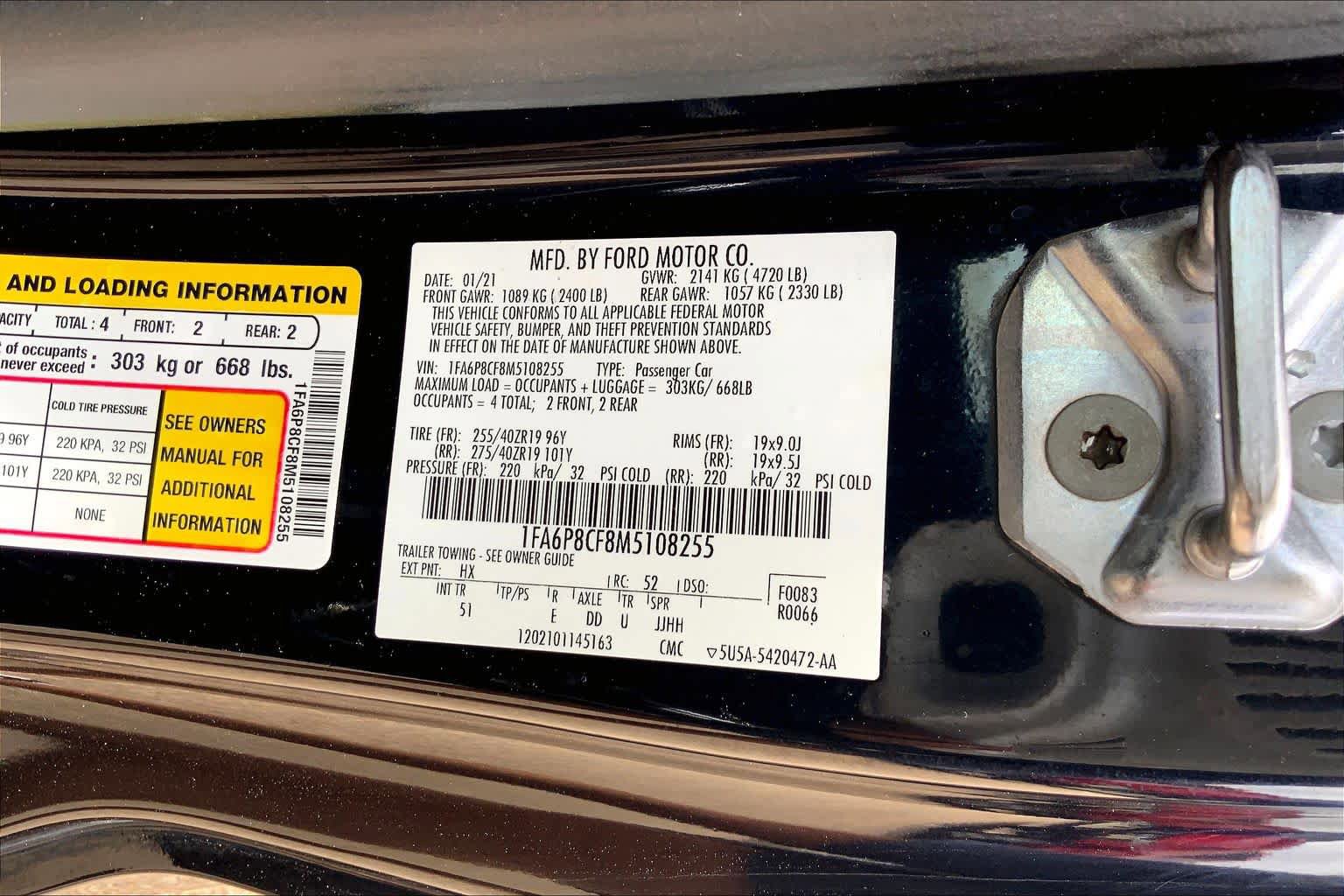 Certified 2021 Ford Mustang GT Premium w/ GT Performance Package RWD image 37