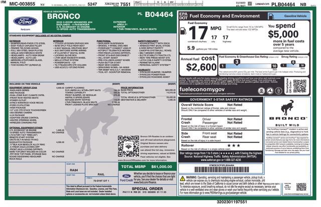 Certified 2023 Ford Bronco Badlands image 36