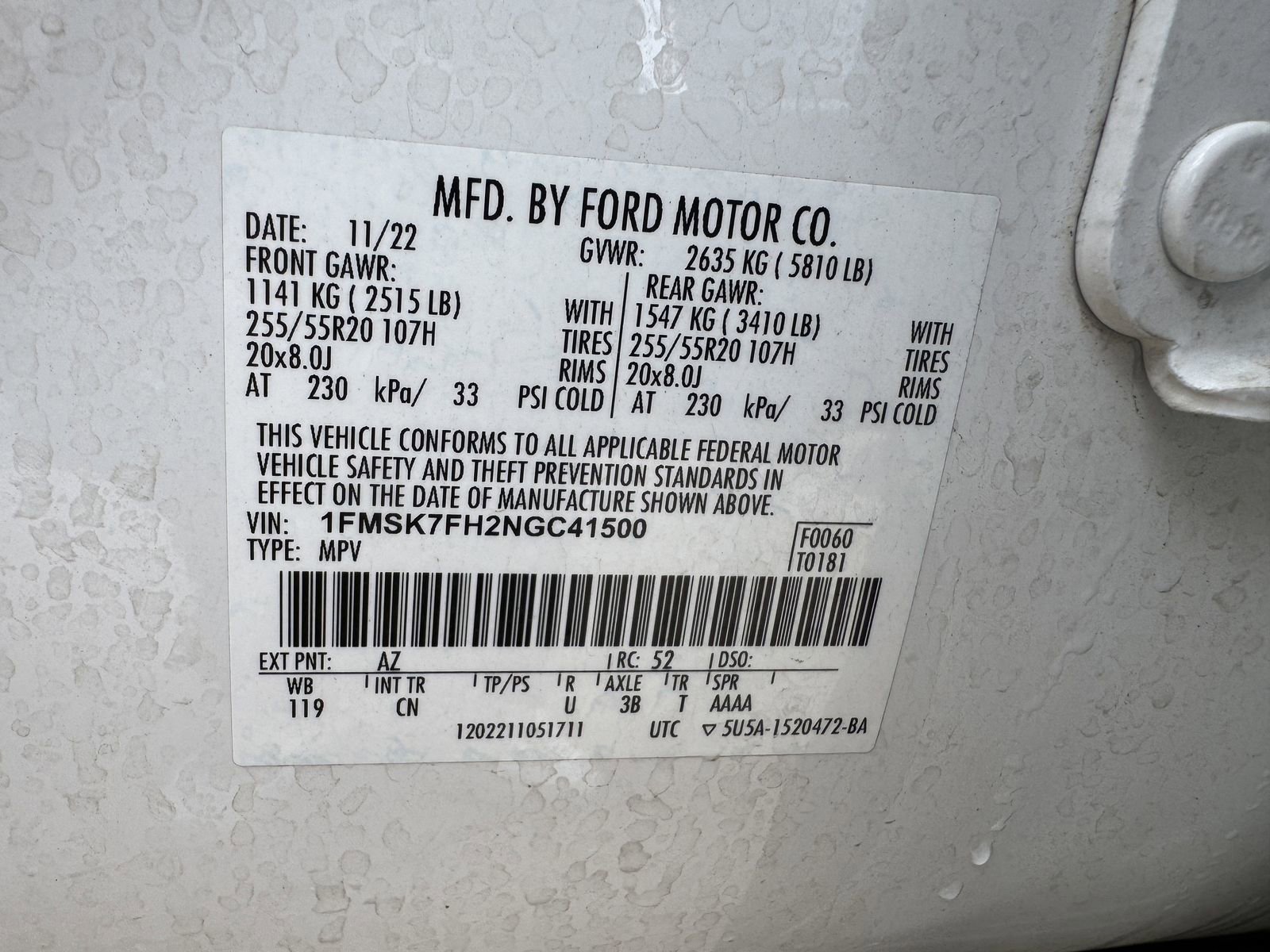 Certified 2022 Ford Explorer Limited w/ Limited Technology Package RWD image 32