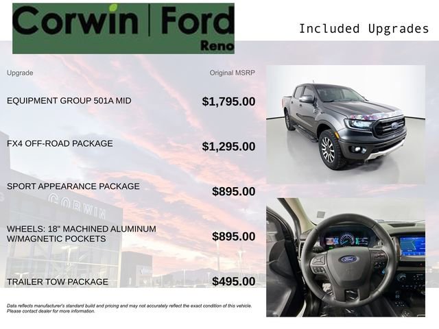 Certified 2019 Ford Ranger Lariat w/ Equipment Group 501A Mid image 10