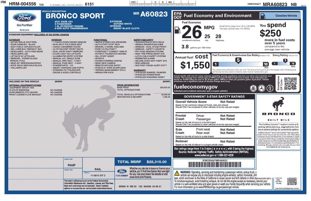 Certified 2021 Ford Bronco Sport AWD/4WD image 3