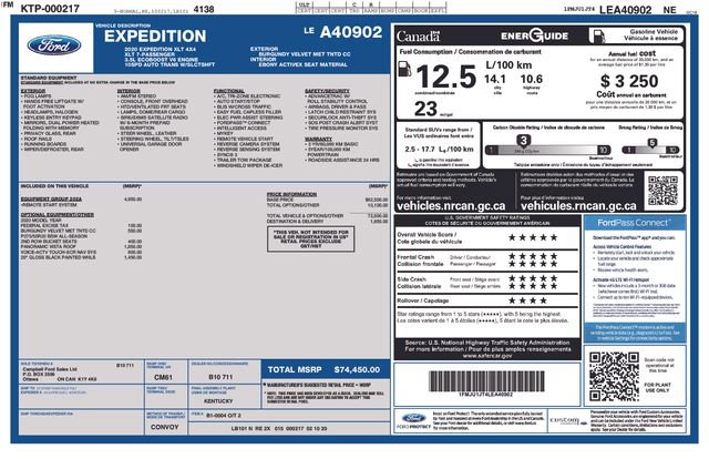 Certified 2020 Ford Expedition XLT w/ Equipment Group 202A AWD/4WD image 4