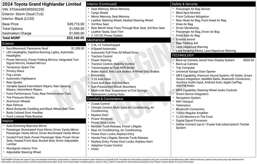 Used 2024 Toyota Grand Highlander AWD image 7