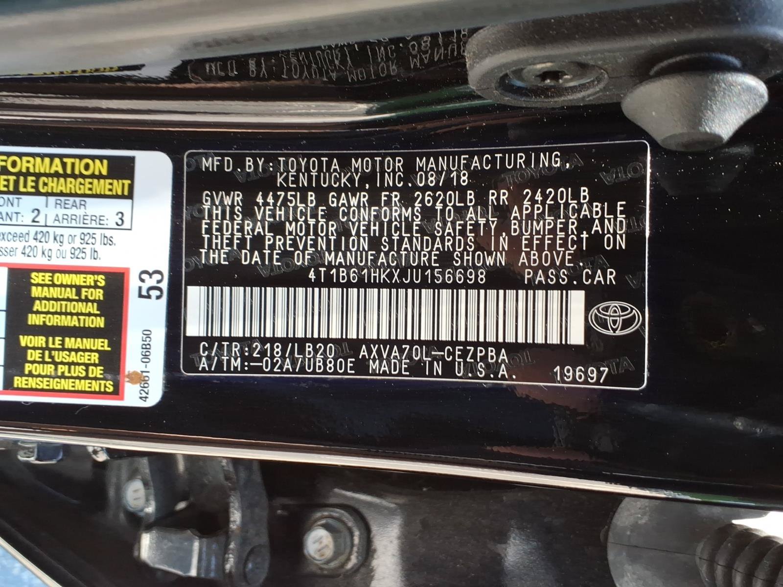 Used 2018 Toyota Camry XSE FWD image 29