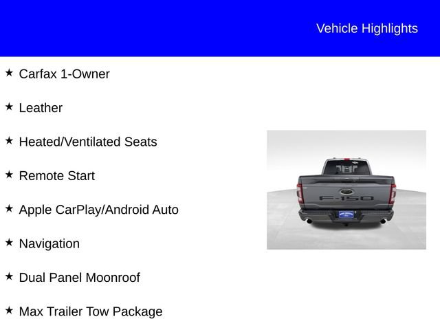 Certified 2023 Ford F150 Lariat w/ Equipment Group 502A High AWD/4WD image 2