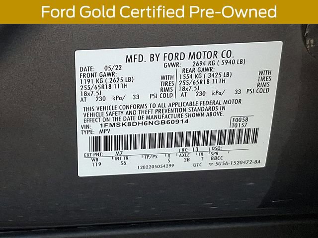 Certified 2022 Ford Explorer XLT w/ Equipment Group 202A image 29