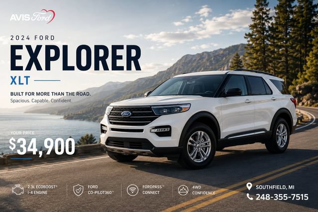 Certified 2024 Ford Explorer XLT w/ Equipment Group 202A