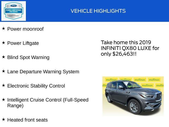 Used 2019 INFINITI QX80 Luxe w/ Proassist Package AWD/4WD image 19