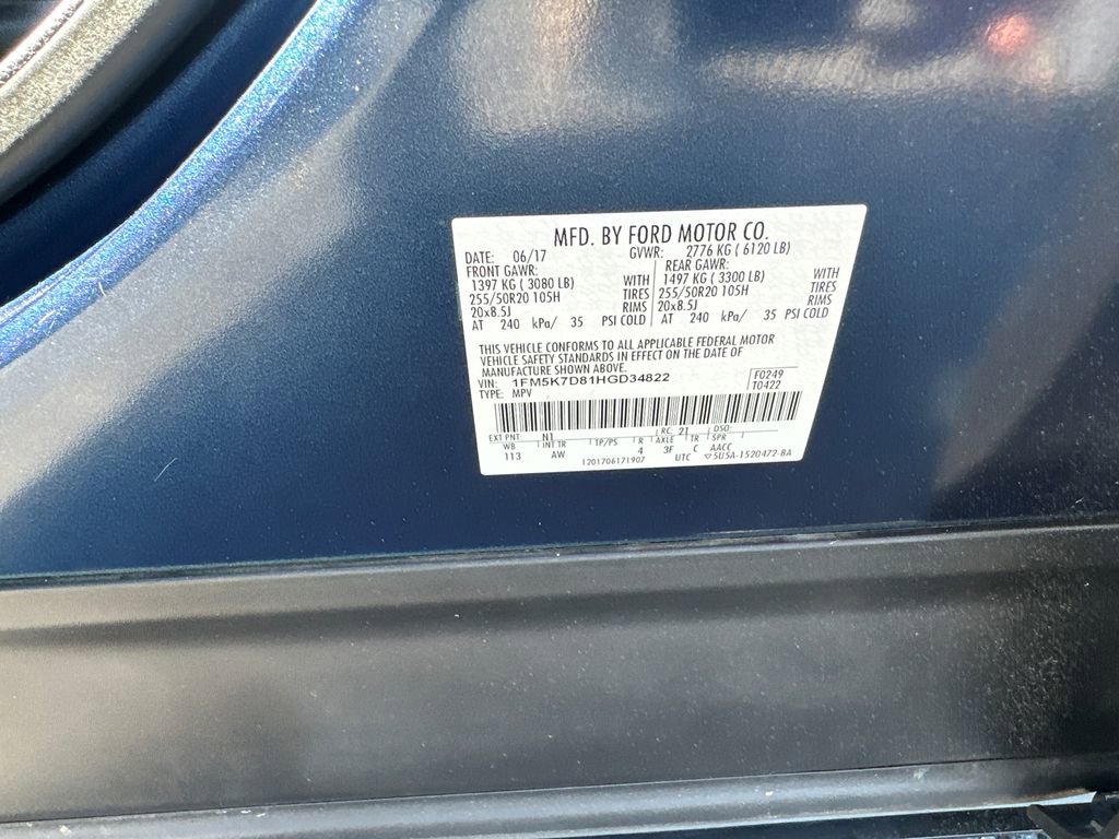 Certified 2017 Ford Explorer XLT w/ Equipment Group 202A FWD image 35