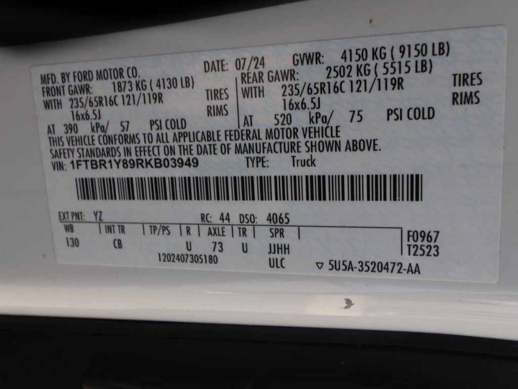 Certified 2024 Ford Transit 250 Low Roof w/ Exterior Upgrade Package RWD image 24