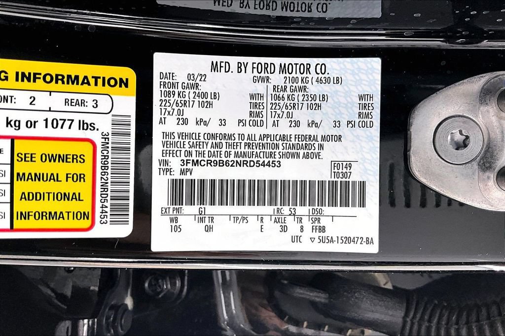 Certified 2022 Ford Bronco Sport Big Bend w/ Convenience Package AWD/4WD image 35
