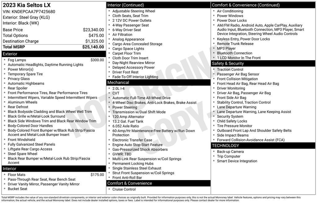 Used 2023 Kia Seltos LX image 9