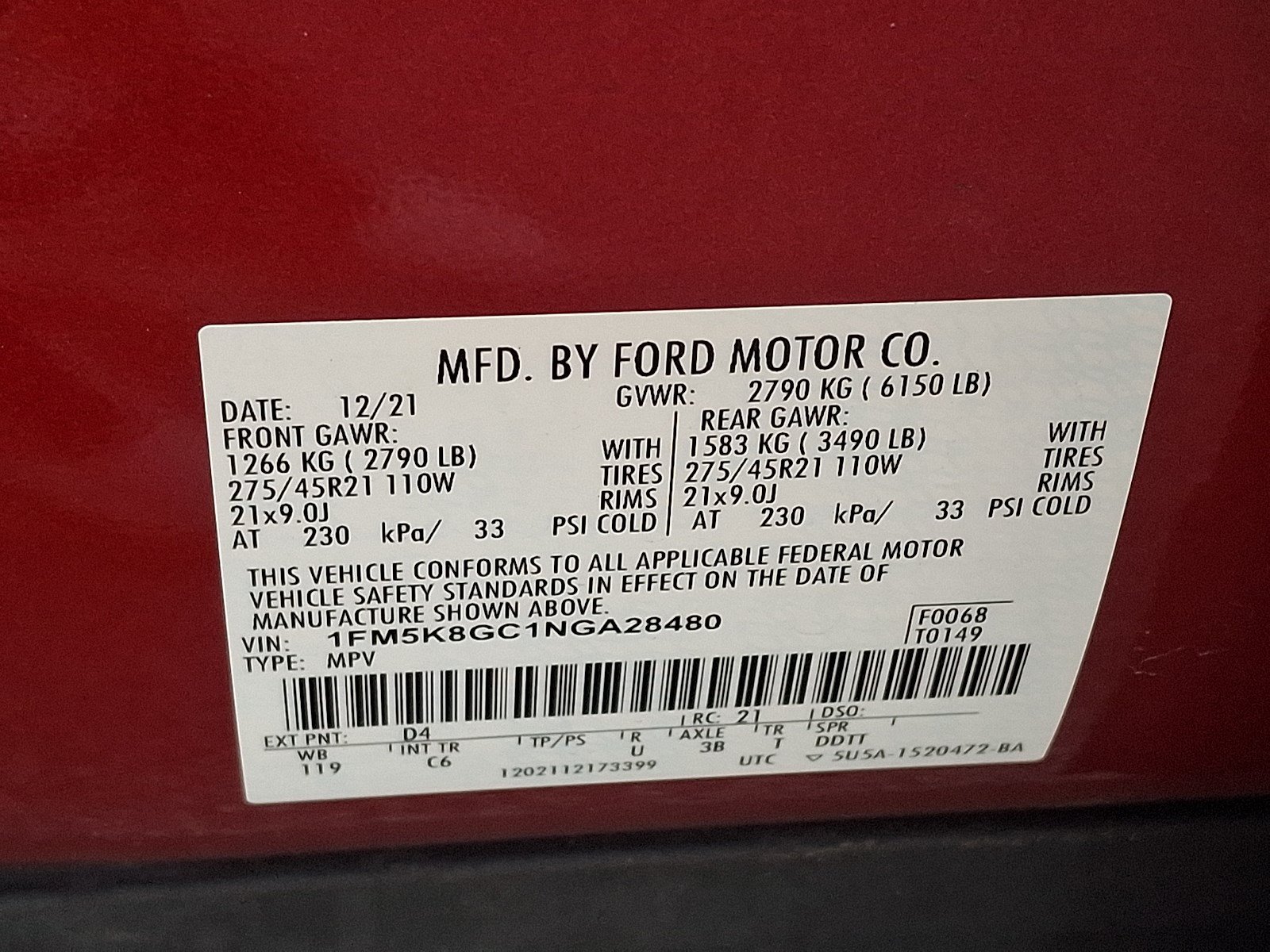 Certified 2022 Ford Explorer ST w/ Equipment Group 401A AWD/4WD image 26