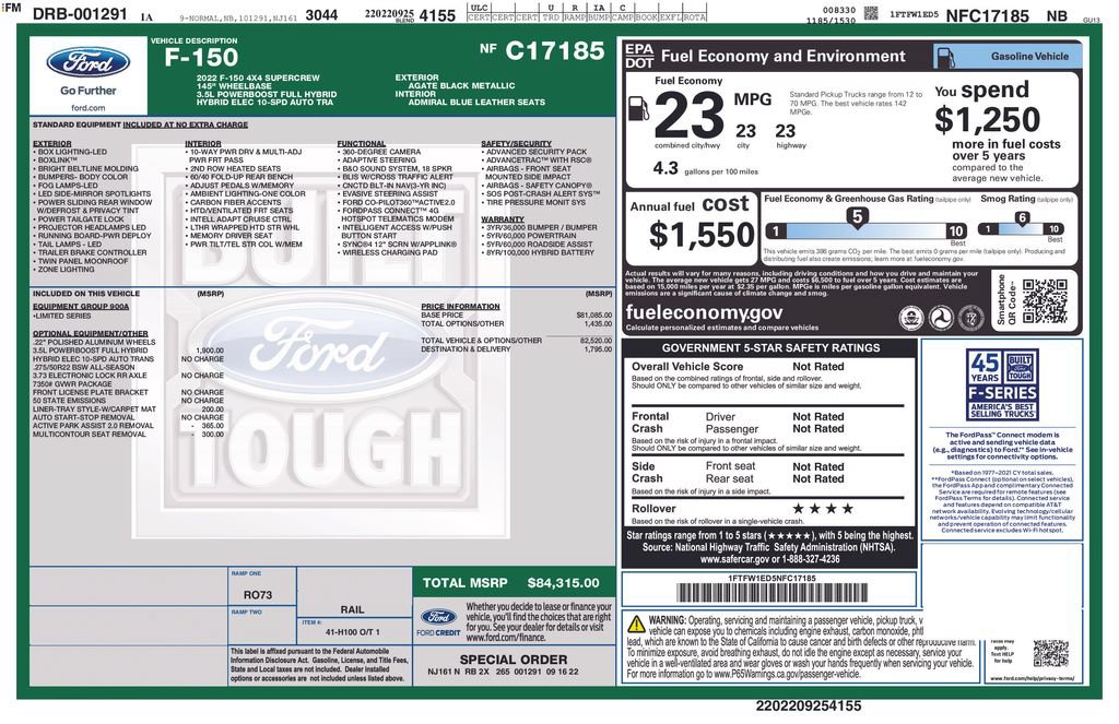 Certified 2022 Ford F150 Limited AWD/4WD image 13