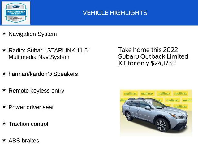 Used 2022 Subaru Outback Limited XT w/ Popular Package #2 AWD/4WD image 18