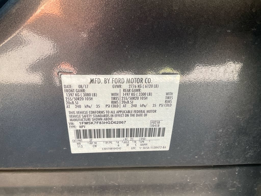 Certified 2017 Ford Explorer Limited FWD image 18