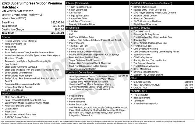 Used 2020 Subaru Impreza Premium image 36