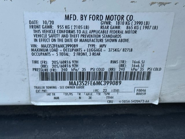 Certified 2021 Ford EcoSport S FWD image 38