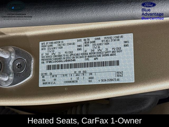 Certified 2020 Ford Escape SE image 30