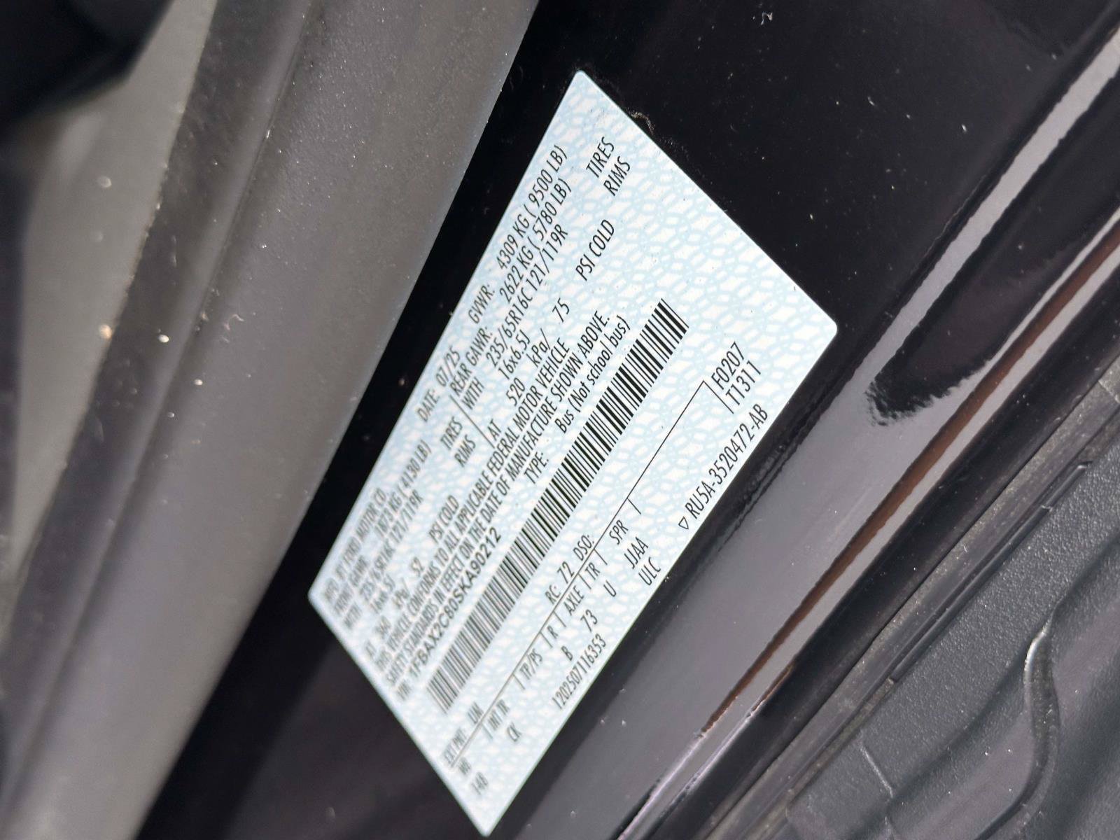 Certified 2025 Ford Transit 350 XLT RWD image 16