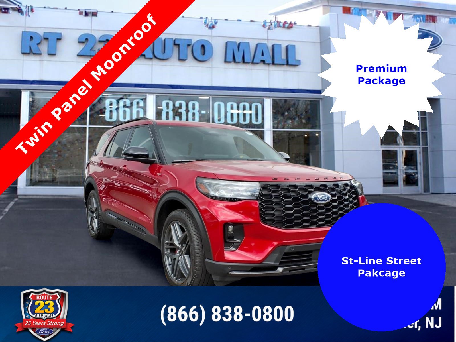 Certified 2025 Ford Explorer ST-Line w/ Premium Package AWD/4WD image 1