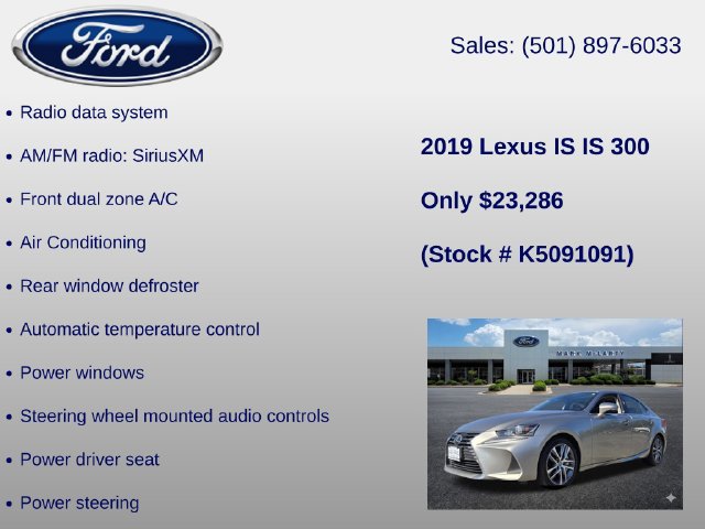 Used 2019 Lexus IS 300 w/ Accessory Package 2 RWD image 12