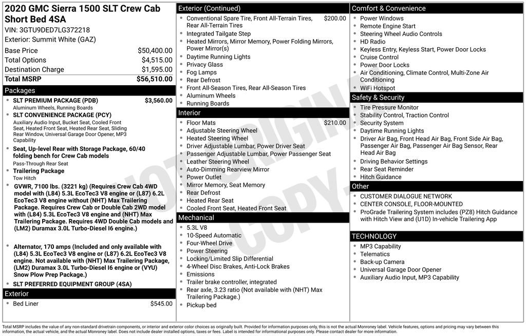 Used 2020 GMC Sierra 1500 SLT w/ SLT Premium Package AWD/4WD image 6