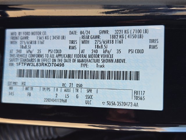 Certified 2024 Ford F150 XLT w/ Equipment Group 302A MID AWD/4WD image 34