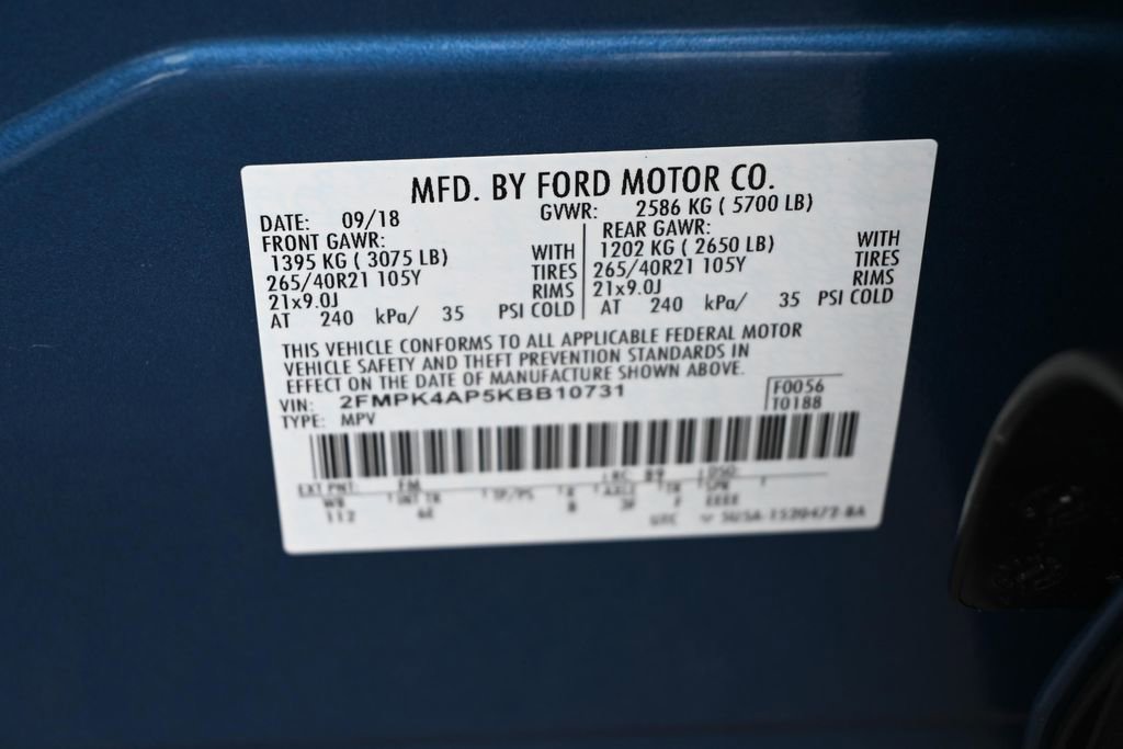 Certified 2019 Ford Edge ST w/ Equipment Group 401A AWD/4WD image 45