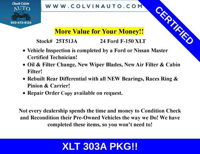 Certified 2024 Ford F150 XLT w/ Equipment Group 303A High image 5