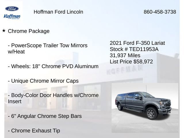 Certified 2021 Ford F350 Lariat w/ Chrome Package image 9