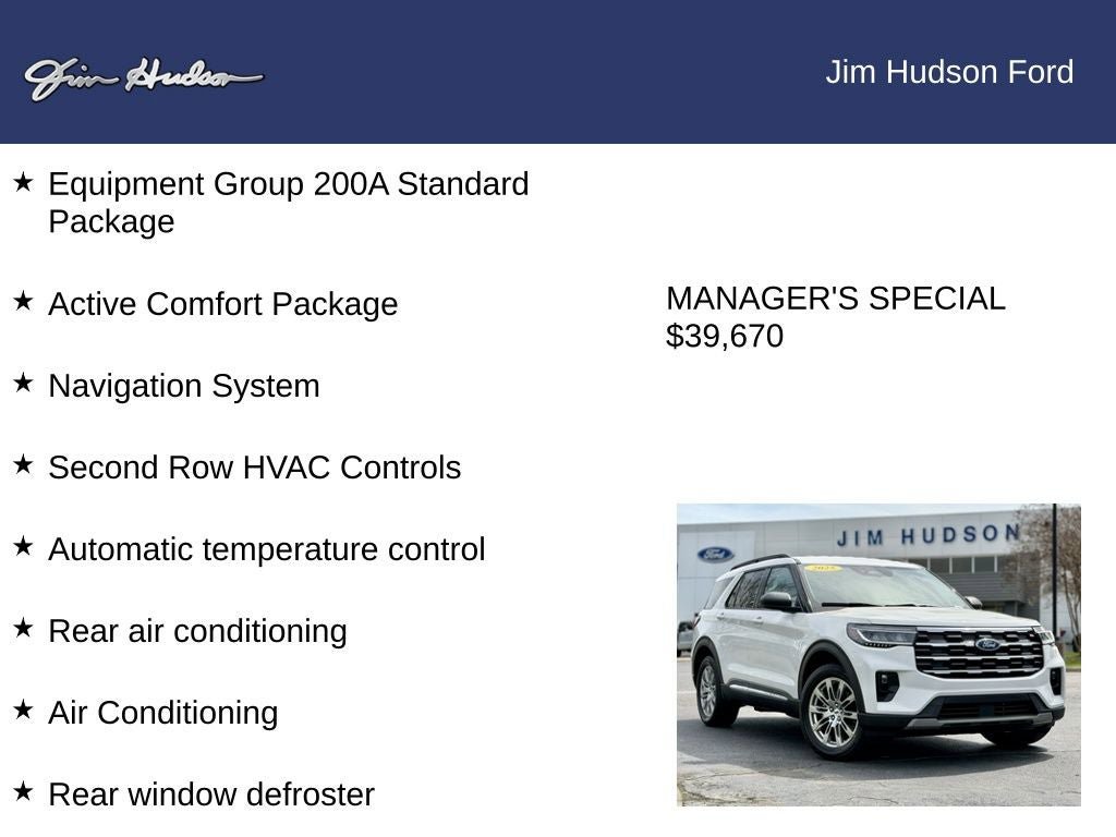 Certified 2025 Ford Explorer Active w/ Active Comfort Package AWD/4WD image 12