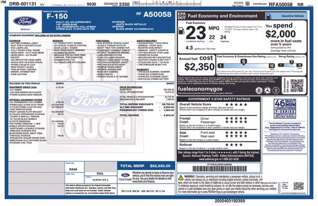 Certified 2024 Ford F150 XLT w/ Equipment Group 302A MID image 36