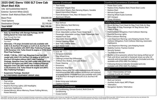Used 2025 GMC Sierra 1500 SLT AWD/4WD image 48