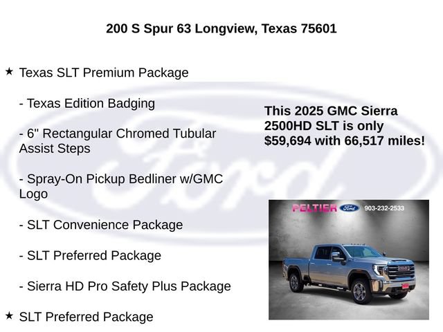 Used 2025 GMC Sierra 2500 SLT w/ Texas SLT Premium Package AWD/4WD image 25