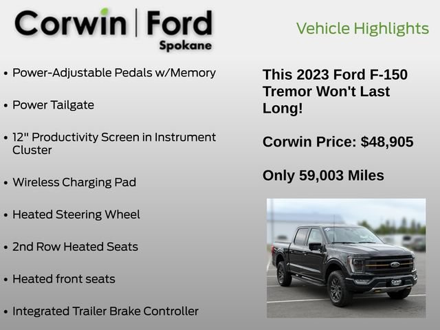 Certified 2023 Ford F150 Tremor w/ Equipment Group 402A High AWD/4WD image 31